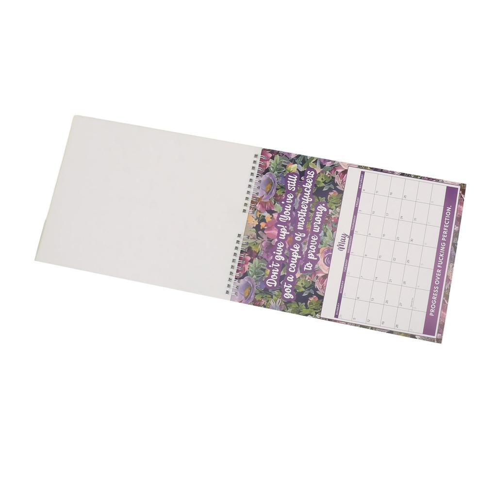 Kalendarz Biurkowy 2024 Wielofunkcyjny Innowacyjny Zabawny Gruby Papier Miesięczny Zdrowie Psychiczne Mały Biurkowy Kalen