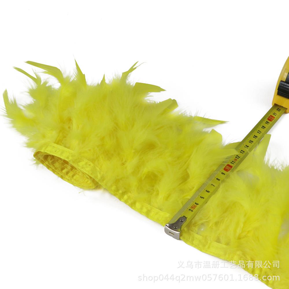 Turkey Feather Cloth Edge Diy Car Doll Decorative Material Fire Lace Dress Skirt 1M/Bag