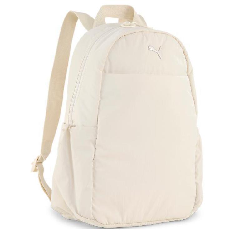 Puma Solid Color Simple Versatile Zipper Closure Fabric Backpack Women Backpack Off-White 091290-02 Ecru 4950₽