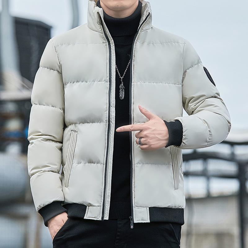 Men's Winter Stand Collar Cotton Jacket: 2025 Trendy, Thick, Warm, Loose-Fit Youth Fashion Coat