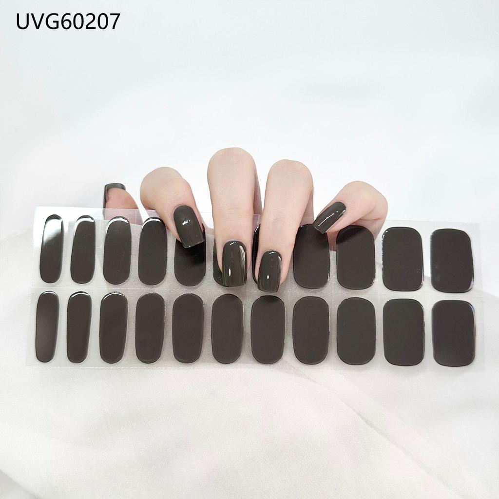 Transparent Nude UV Gel Nail Art Stickers: Semi-Cured, Semi-Baked Manicure Sheets