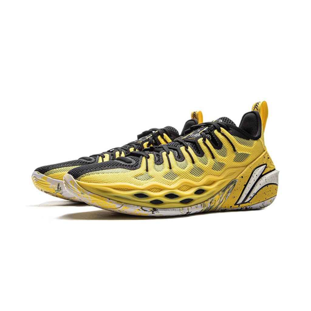 Li Ning Buckets Basketball Shoes Men's Yellow Black ABAV023-5