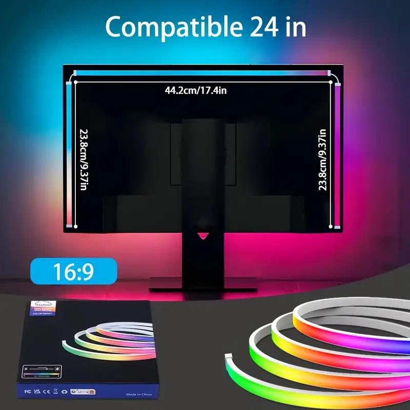 RGB Gaming Lights Strip Monitor Backlight LED Display Sync PC Screen Ambient Lighting APP Synchronization Decor Game Room Party
