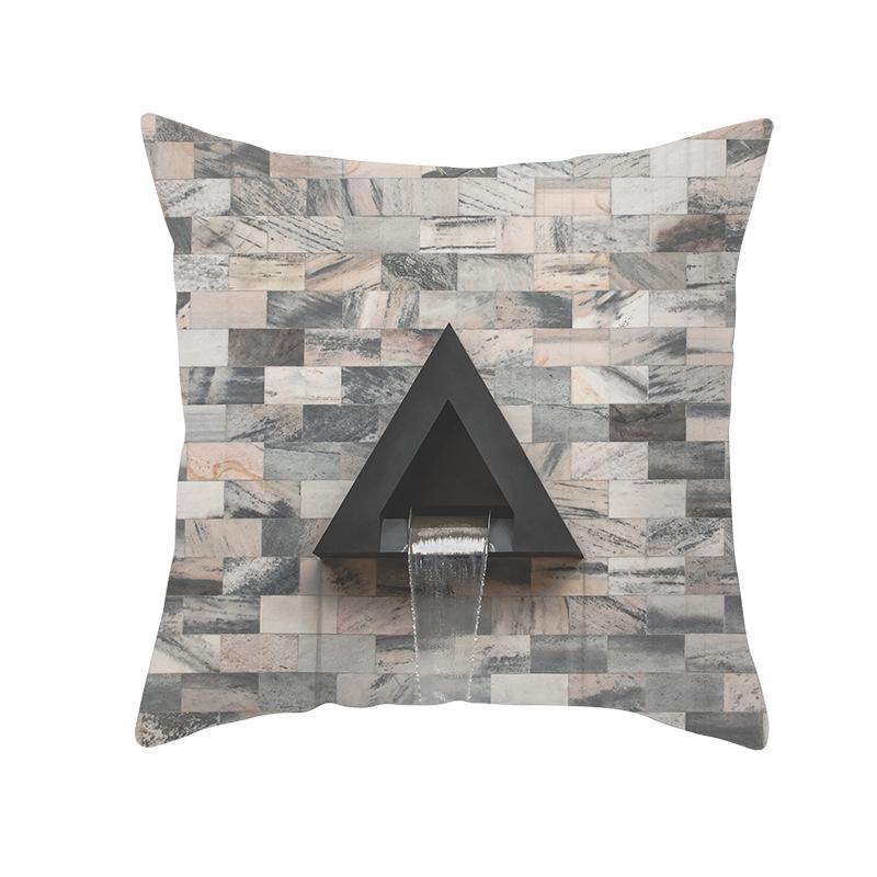 Home Decoration Geometric Space Printed Pillow Cover Colorful and Bright Sofa Cushion Cover