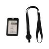 Black ID Card Holder Business Card Working Card Cover Retractable Badge Reel  Key Chain Holders