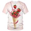 Fashion Ice Cream T-Shirts Summer Novelty Children's T-Shirt Boy Girl Clothes from 5 to 6 Years Tops Round Neck Girls Clothing
