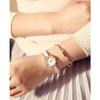 KIMIO K6121 Women's Simple Watch with White Ceramic and Rose Gold Band and Diamond Dial