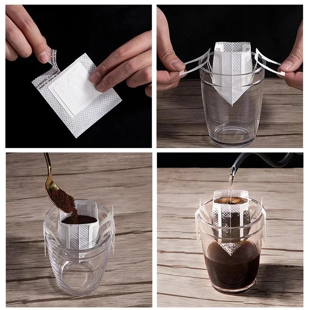 50/100 Pcs Coffee Filter Bags Disposable Drip Coffee Paper Pack Portable Hanging Ear Espresso Coffee Accessories Tea Tool