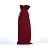 Soft Velvet Fabric Wine Bottle Gift Bag Drawstring Closure Reusable Design Drawstring Wine Bag Premium Texture Velvet Wine Pouch