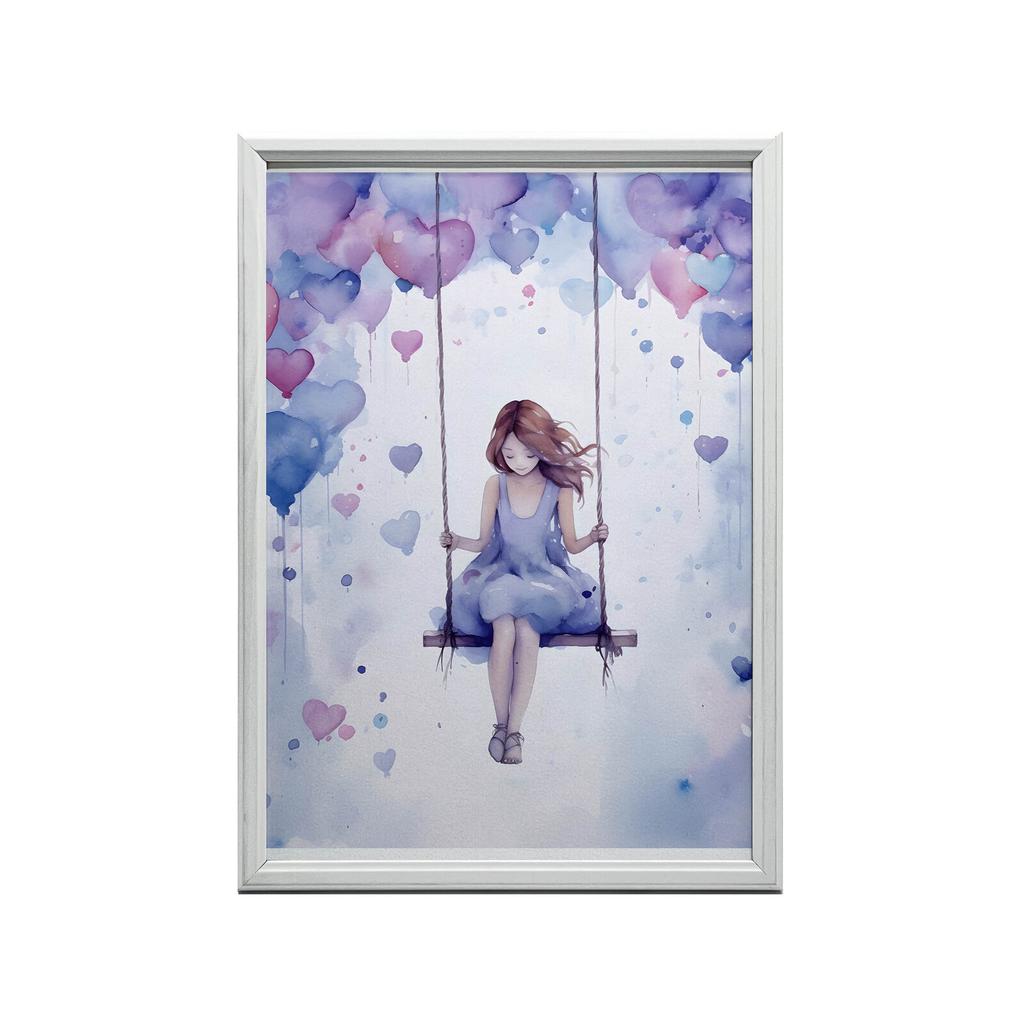 Fioletowa Radość Fioletowa Radość, 70X100 Cm, Rama Aluminiowa Czarna, Papier Matowy 230 Gsm