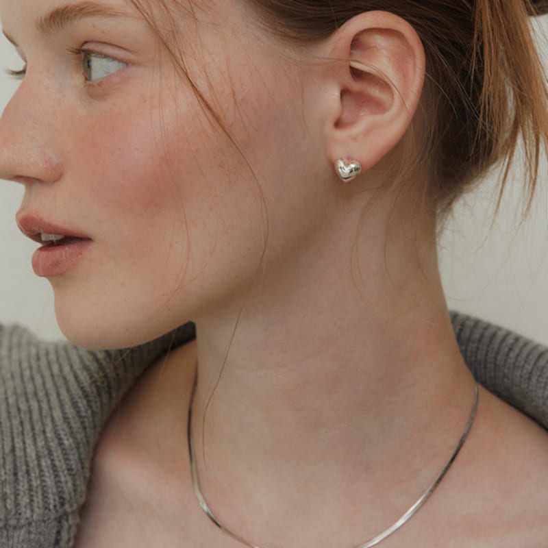 TATIANA (925 Silver) Modern Flat Snake Chain Necklace NZ2158