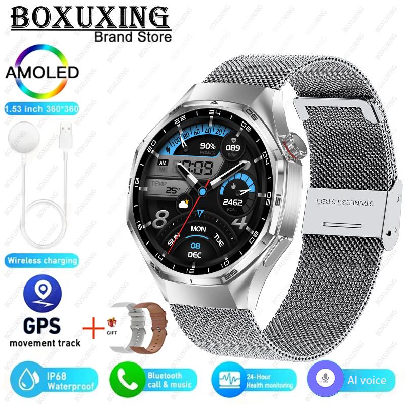 New Upgrade version Watch 6 Max GPS Workout Tracking Heart Rate Blood oxygen AMOLED Bluetooth Call Sport Waterproof Smart Watch