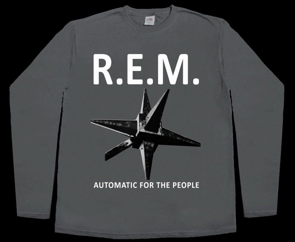 Rem rem automatic for the people 92 short long sleeve new gray tshirt M