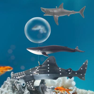 Mini-Hai, simulierte schwimmende Wale, Aquarium-Ornamente, realistische schwimmende Cartoon-Figuren, geruchlose Aquarium-Dekoration, lebendige Farben, Miniatur