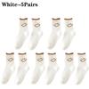 1-10Pair Smiley Face Snow Socks Thick Terry Loop Mid Calf for Winter Sports Home Comfort Moisture Wicking Warm Socks