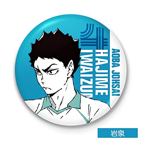 Set of 9 Popular Manga for Haikyu!! Badges, Anime Brooches, Portable, Round, Cute, Stylish, HD Design, Portable, Perfect for High School and Middle Sc