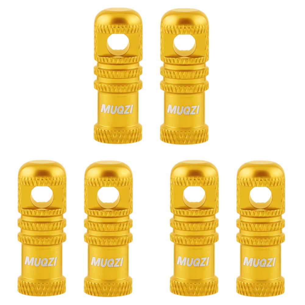 6Pcs Bicycle Presta Valve Caps with Valve Core Removal Function Cycling Presta Valve Cover Aluminum Alloy for MTB Road Bicycle