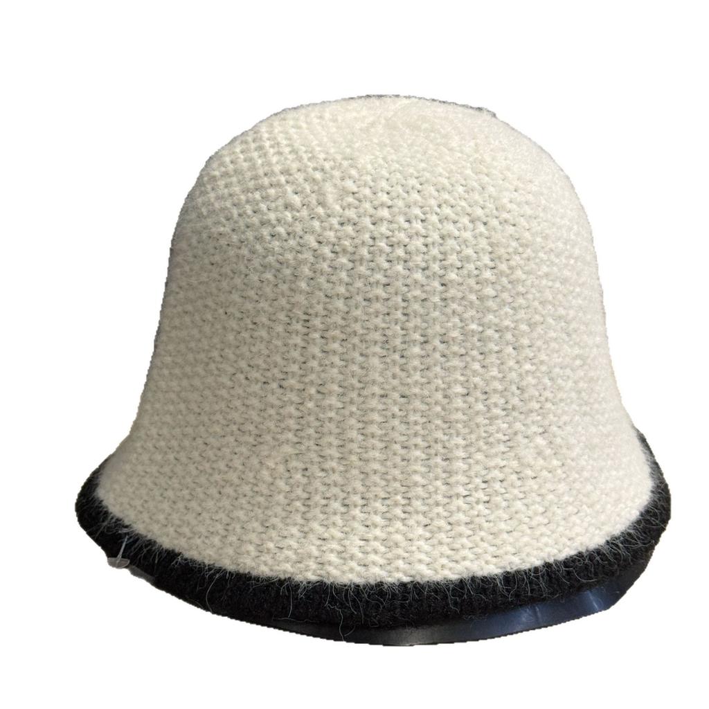 Korean Style Dongdaemun Fisherman Hat for Women In Winter Versatile Face Showing Small Furry Bucket Hat Thickened Plush Warm Basin Hat