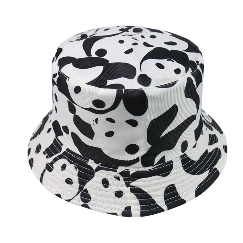 Reversible Double-Sided Bucket Hat Cute Giant Panda Cat Cartoon Fisherman Cap Outdoor Sun Hat For Men Women