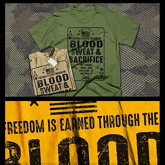 

Боевая футболка военная пехотная кровь пот жертва ветеран воинская футболка M