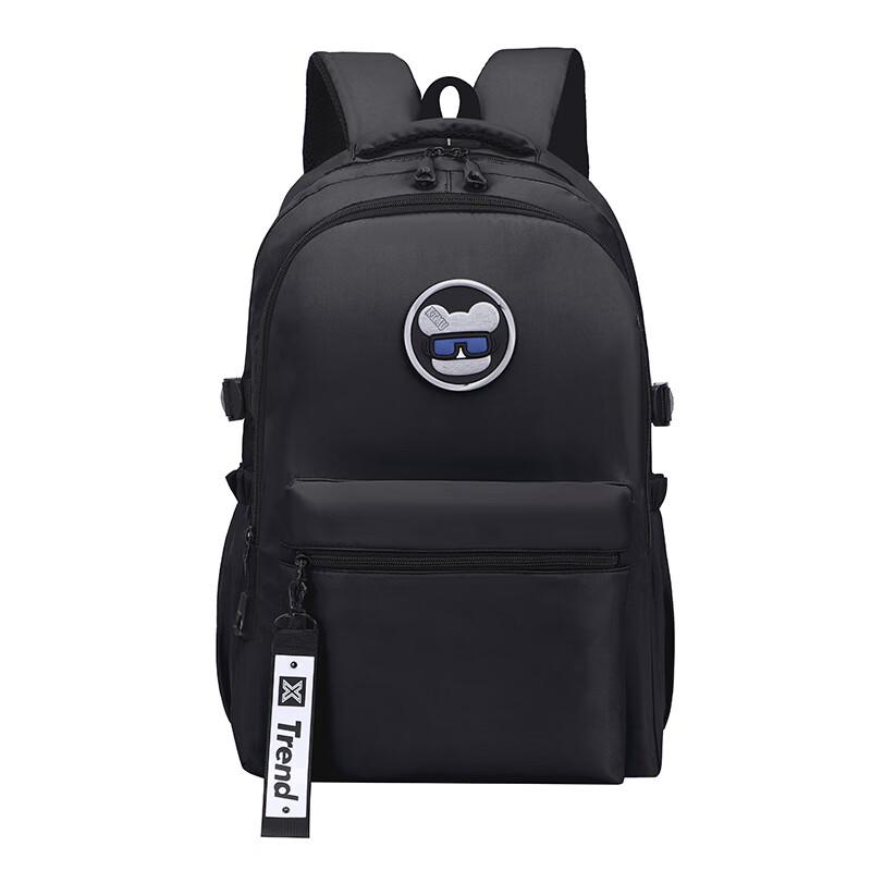 Embroidered Bear Casual Canvas Backpack