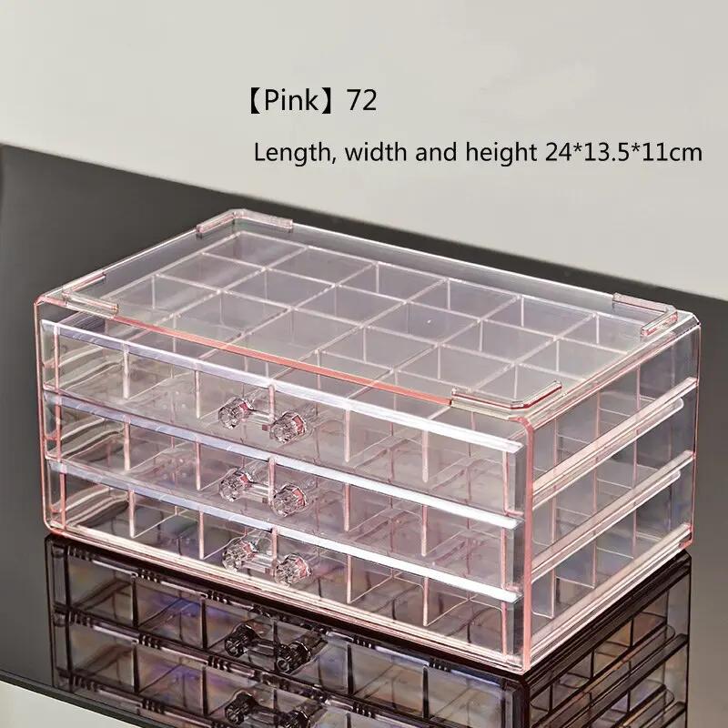 Lådstil Transparent Smyckeskrin Stor Kapacitet Ring Örhänge Halsband Akryl Smyckessorteringslåda Smyckeskrin Organizer