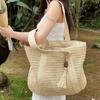 Seaside Holiday Wind Large Capacity Straw Braided Summer Braided Bag Fashion Casual All-in-one Shoulder Tote Bag