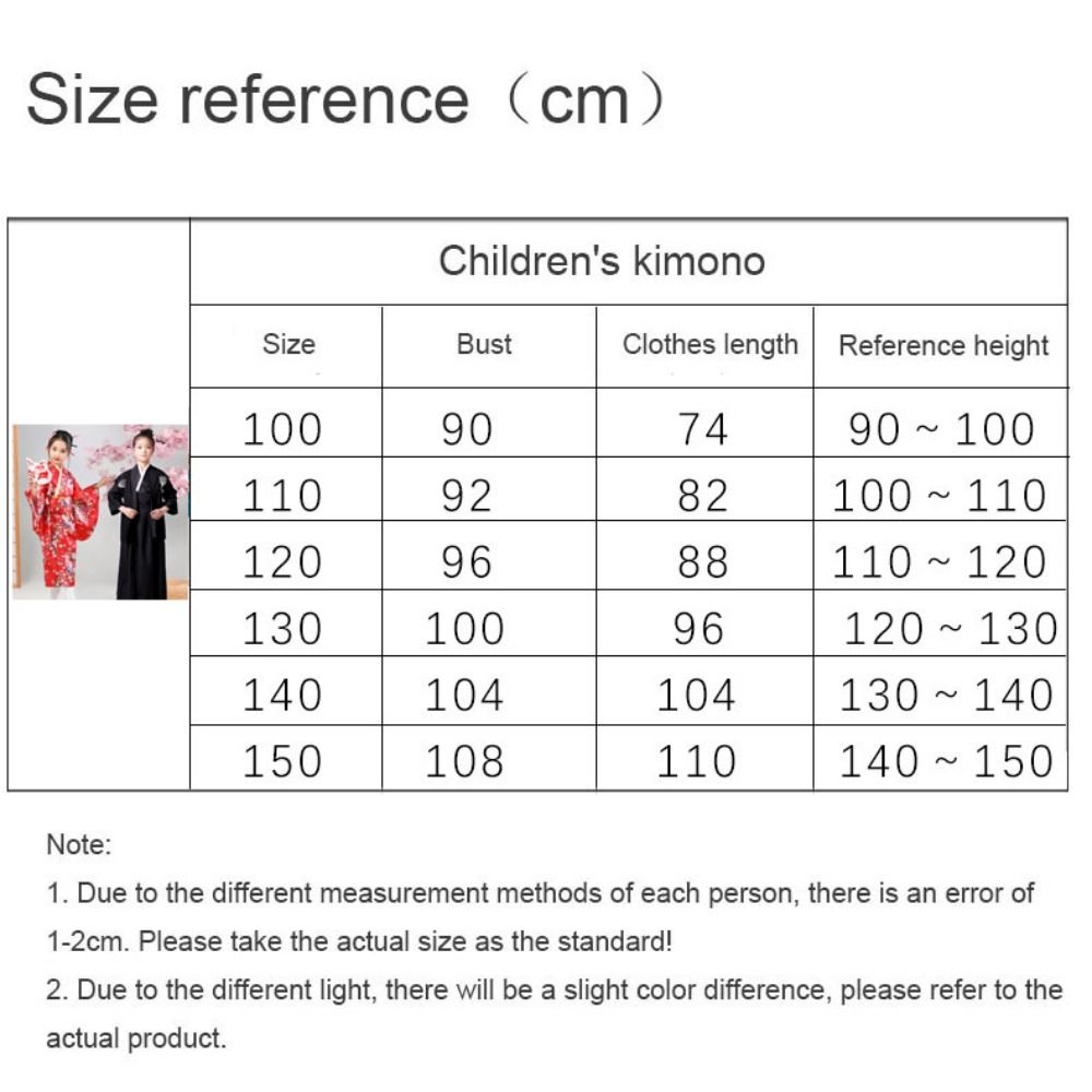 Printed Floral Children Traditional Japanese Kimono Japanese Style Elegance Sakura Girl Kimono Dress New Asian