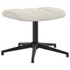 Relax Armchair with Footstool Cream White Velvet