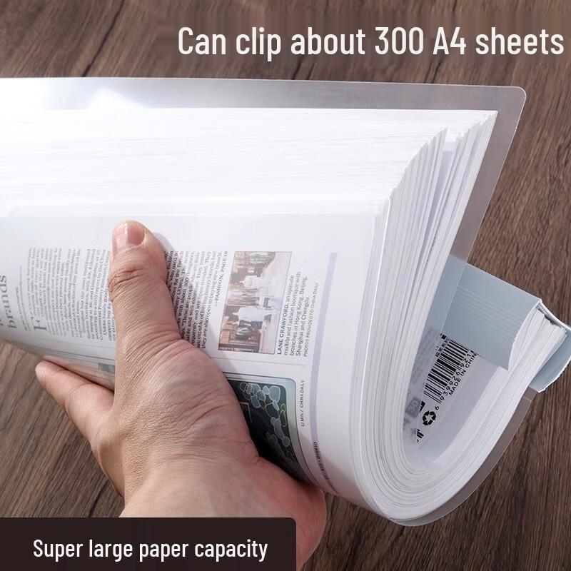 Kangbai Minimalist A4 Transparent Filing Folders, 10-Pack