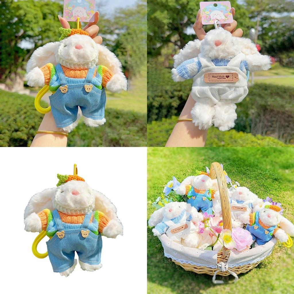 Strap Lop Ear Pants Cartoon Plush Pendant Keychain For Kids And Teen Accessories