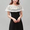 Elegant Fake Collar Retro Lace Neckline Shirt Cover Lace Cover Up Tops  Women