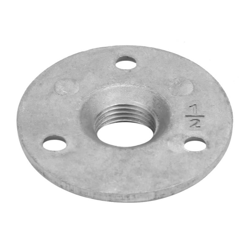 10 Stück Legierung/Gusseisen 3 Löcher 65mm DN15 Flansch Rohr Basis Gewinde Bodenflansch(Gusseisen)