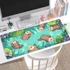 Cute Swimming Otters Large Mouse Pad Beautiful AntiSlip Waterproof Desk Mat Suitable For Office Daily Use