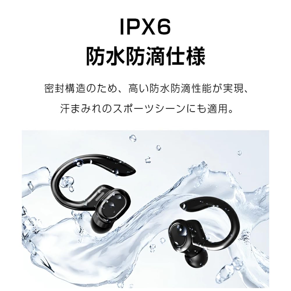 Wireless Earbuds, Bluetooth 5.4, [2025 New Model, Sports-Specific], Over-the-Ear Headset, ENC Noise Cancelling, LED Display, Hi-Fi Sound Quality,