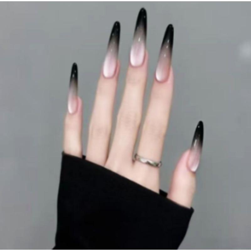 24Pcs Long Pointed Thorn Gradient Press On Nails High Quality Edgy False Nails Perfect Gift For Girls And Friends