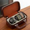 Portable Ceramic Gongfu Travel Tea Set - Quick-Brew Teapot with Ancient Charm