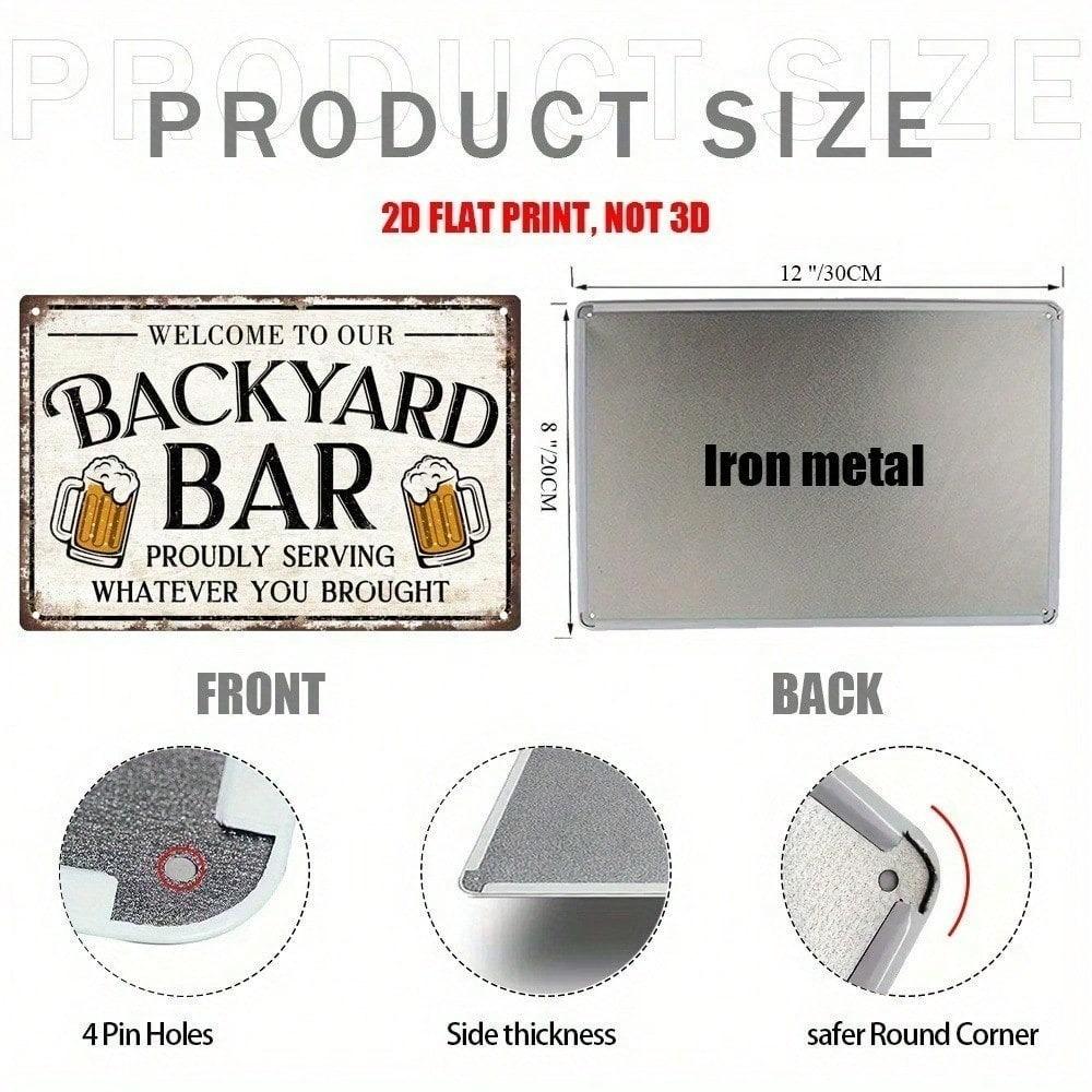 Metal Wall Art Retro Bar Pub Vintage Tin Sign for Man Cave