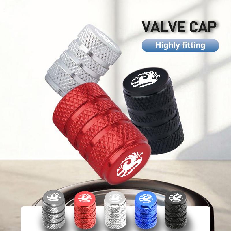 4PCS Car Tire Valve Stems Cap Aluminum Wheel Air Valve Cap For Vauxhall Tigra Corsa VXR Astra D G J H Zafira Vectra