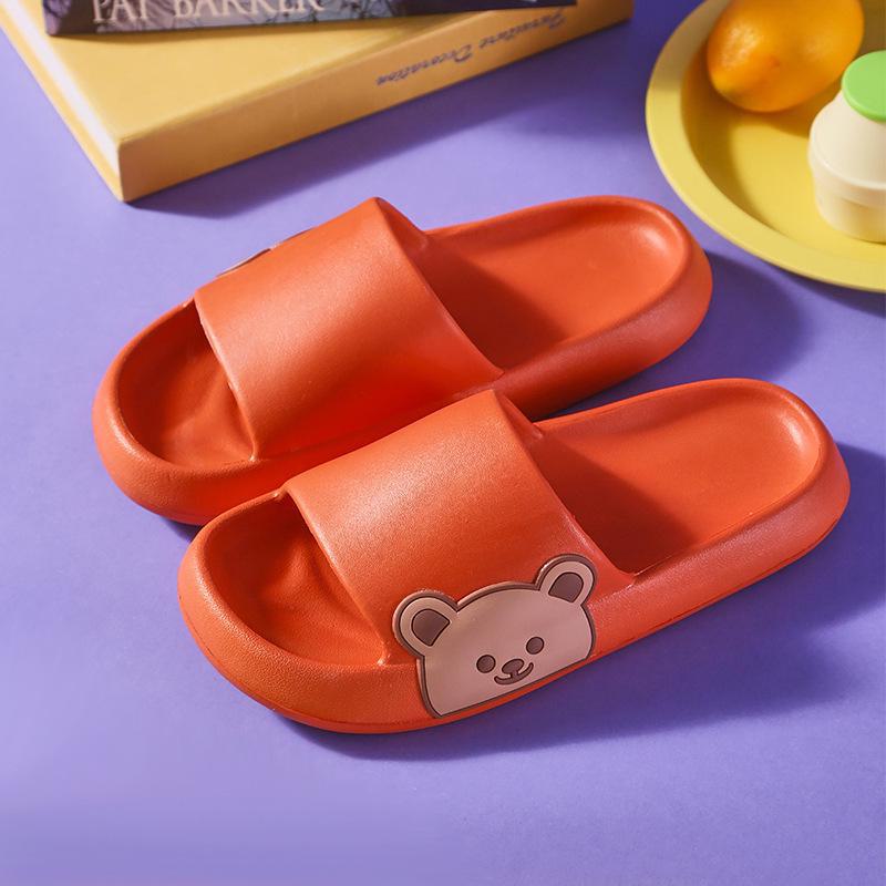 Cartoon Bear Thick-Soled Summer Sandals: Unisex Outdoor & Bathroom Wear