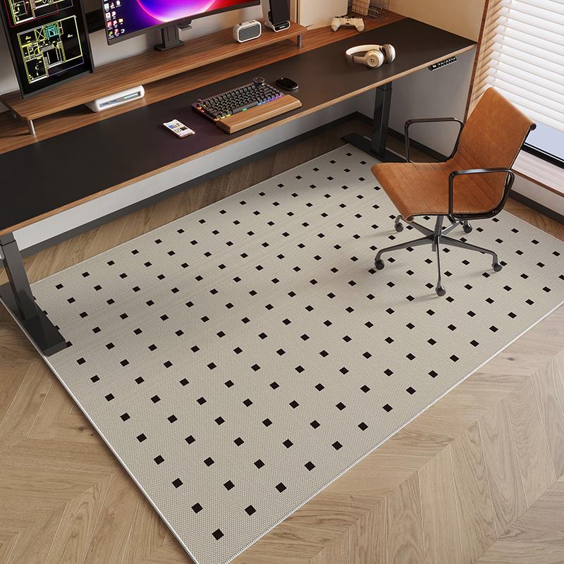 VIKAMA Study Roller Chair Carpet Bedroom Office Computer Chair Floor Mat Living Room Coffee Table Mat Home Decoration