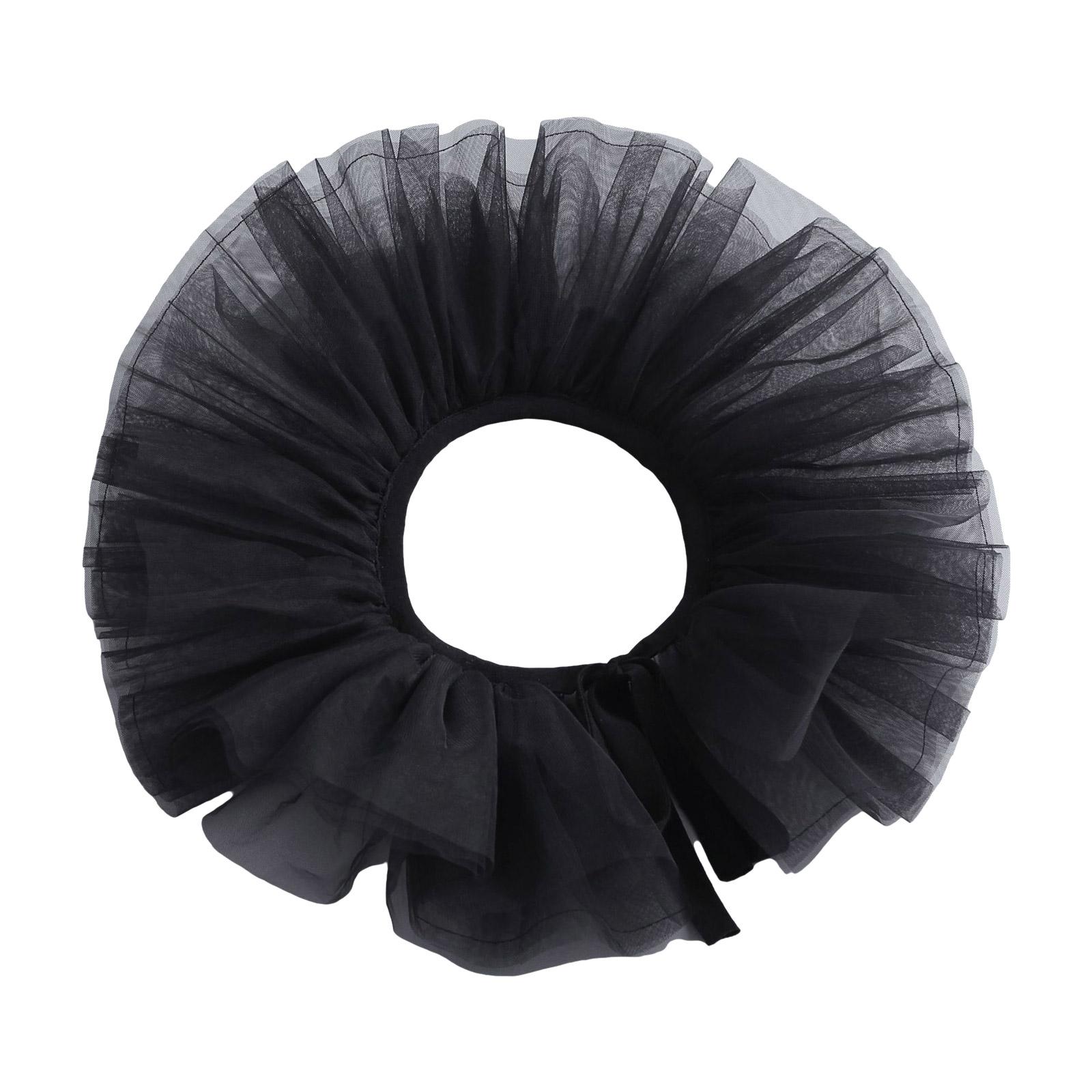 

Викторианский блузон для девочек с оборками из тюля в стиле Ренессанс, воротник, лацкан, шаль, декоративный лацкан для леди, средневековый косплей чёрный