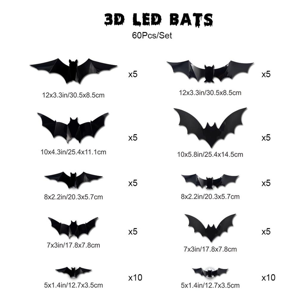 Halloween LED Night Light Wall Sticker – PET Decorative Light For Party And Room Setup