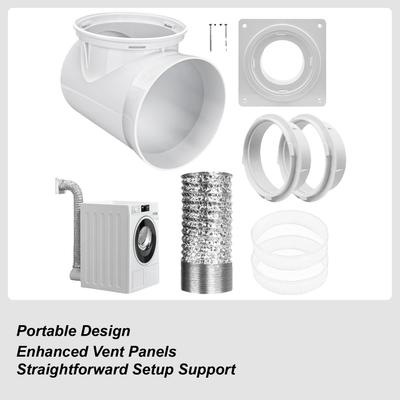 Dryer Vent Indoor Dryer Vent Kit Replacement Parts Connector Plate for Washer Exhaust Ventilation Fans Ceiling Circulation Air