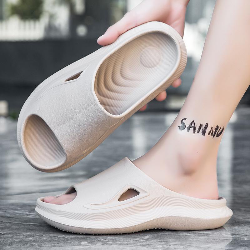 Non Slip Beach for Household Use Open-Toe Cushioning Slides - Non-slip Comfortable Casual Slippers