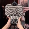 Striped Short Sleeve Men'S T-Shirt Crew Neck Light Luxury Versatile Half Sleeve Men'S Trend Fashion Loose Casual T-Shirt
