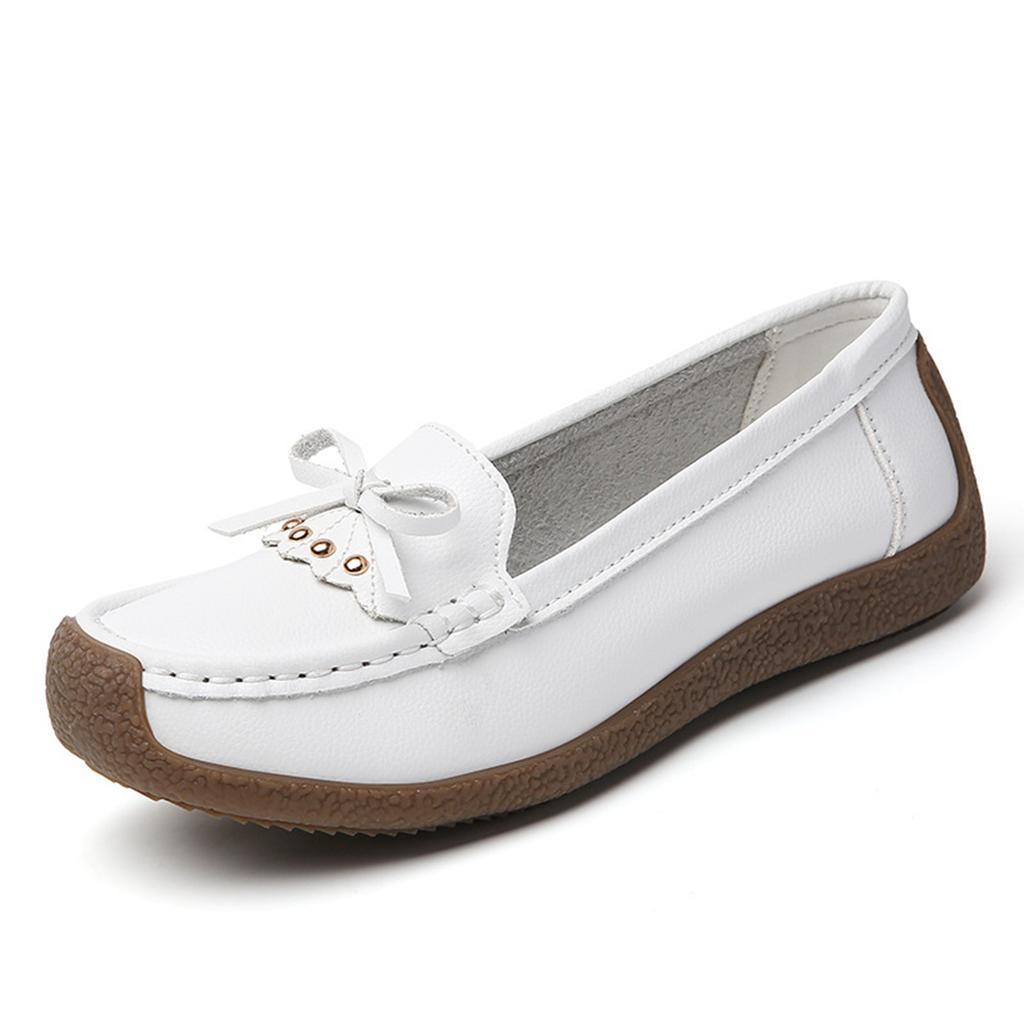 Orthopädische Loafer Schuhe Für Damen Orthopädische Leder Loafer Business Schuhe Für Damen Leichte Flats Lässiger Komfort - Gehschuhe Mit Blume