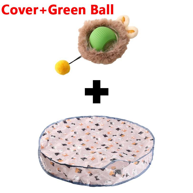 Cat Interactive Toys Ball Cover Set Fast Rolling In Pouch Hide and Seek Kitten Toy Motion Activated Interactive Cat Toy Indoor