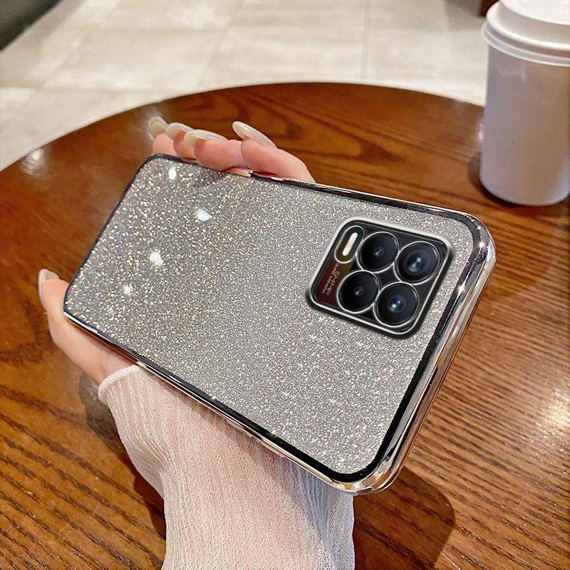 Realme8 Mobile Phone Case New Gyro Bracket Realme Real 8 Pro Rotating Decompression Creative Gradual Change Glitter