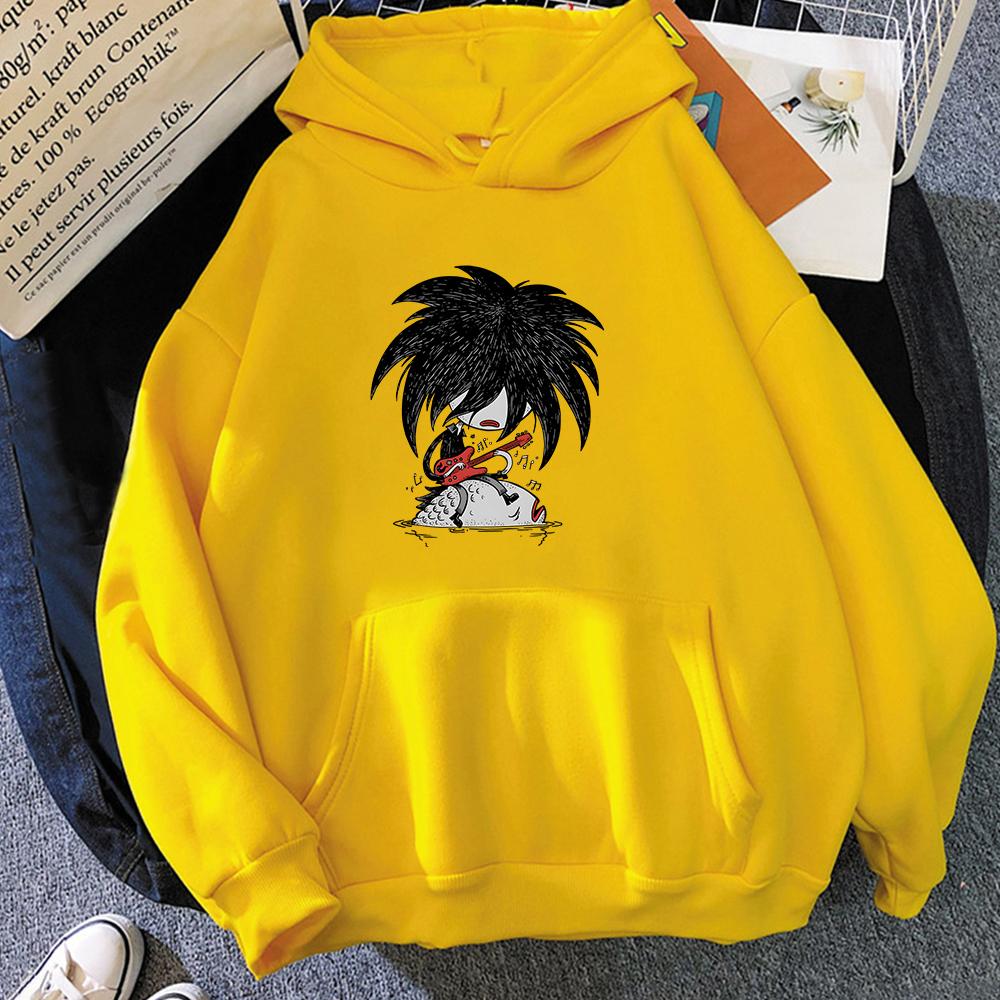 The Cure Robert Smith Hoodies Cartoon Casual Long Sleeve Mens Sweatshirts Printing Clothes Graphic Pullovers